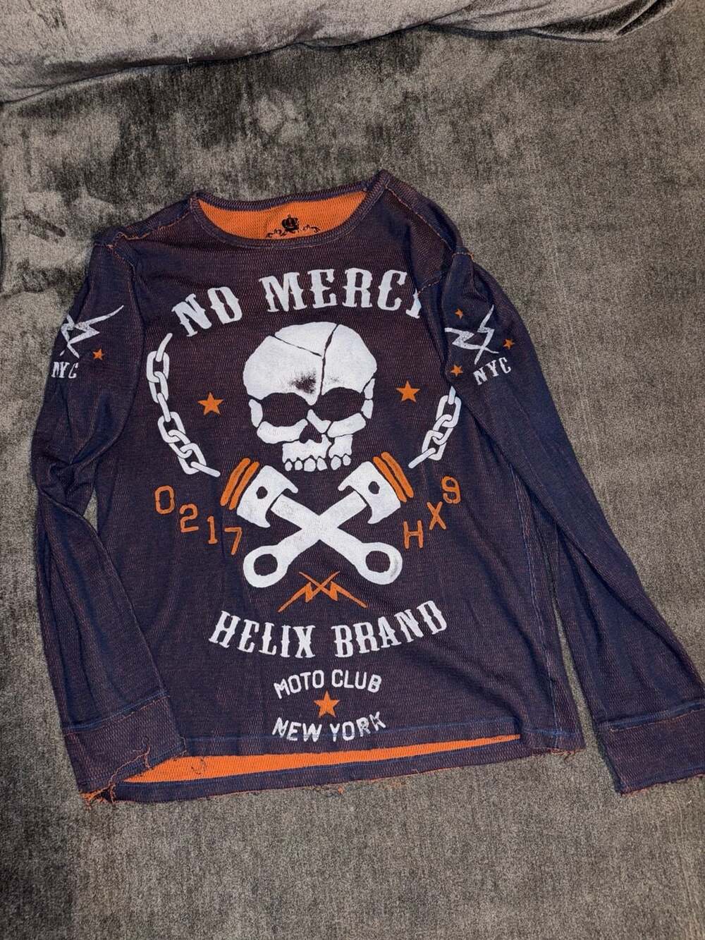 Helix Moto Club Skull Piston Thermal Long Sleeve Size Large
